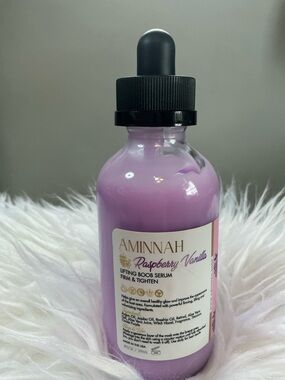 Aminnah Raspberry Vanilla Lifting Boob Serum NEW 4 oz bottle Retail $36